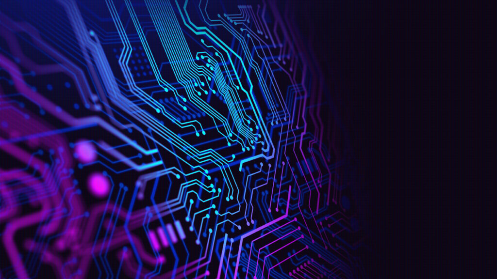 blue purple technology circuit